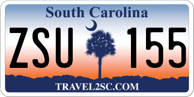 SC license plate ZSU155