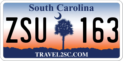 SC license plate ZSU163