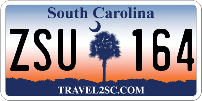 SC license plate ZSU164