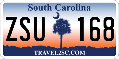 SC license plate ZSU168