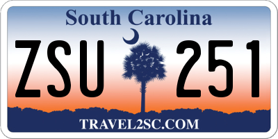 SC license plate ZSU251