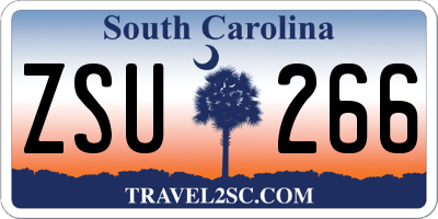 SC license plate ZSU266