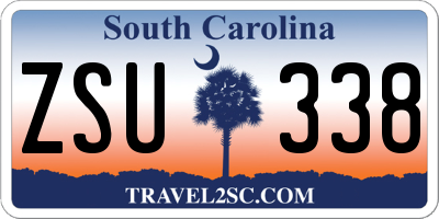 SC license plate ZSU338