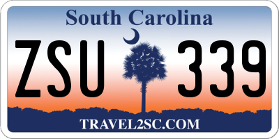 SC license plate ZSU339