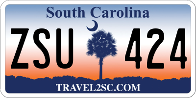 SC license plate ZSU424