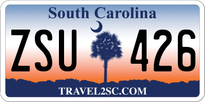 SC license plate ZSU426