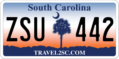 SC license plate ZSU442