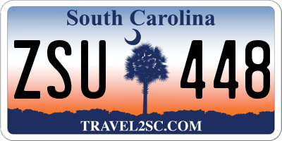 SC license plate ZSU448