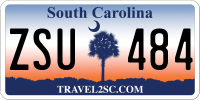 SC license plate ZSU484