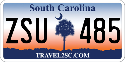SC license plate ZSU485