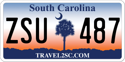 SC license plate ZSU487