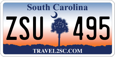SC license plate ZSU495