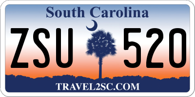 SC license plate ZSU520