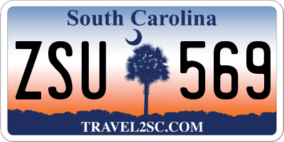 SC license plate ZSU569