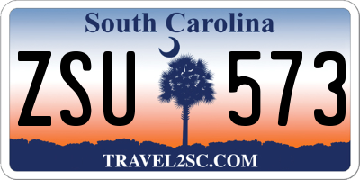 SC license plate ZSU573