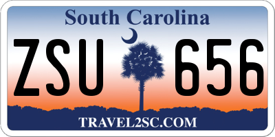 SC license plate ZSU656