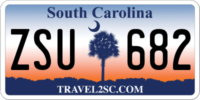 SC license plate ZSU682