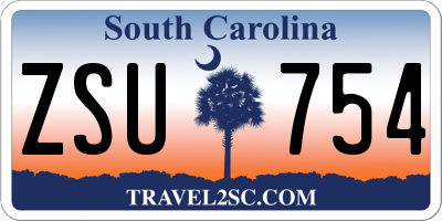 SC license plate ZSU754