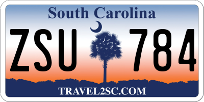 SC license plate ZSU784