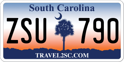 SC license plate ZSU790