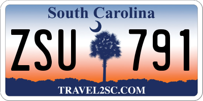 SC license plate ZSU791