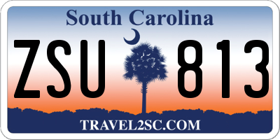 SC license plate ZSU813