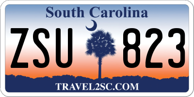 SC license plate ZSU823