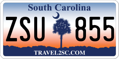 SC license plate ZSU855