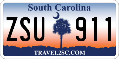 SC license plate ZSU911