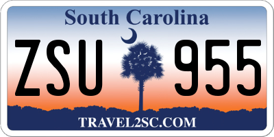 SC license plate ZSU955