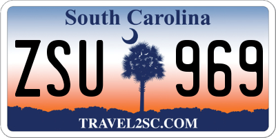 SC license plate ZSU969