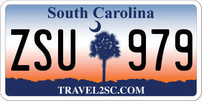 SC license plate ZSU979