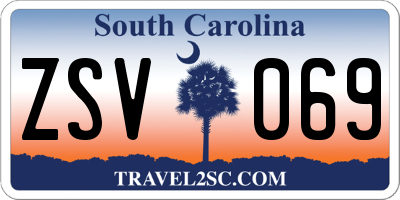 SC license plate ZSV069
