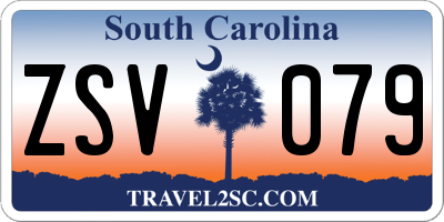 SC license plate ZSV079
