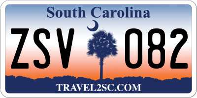 SC license plate ZSV082