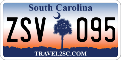 SC license plate ZSV095