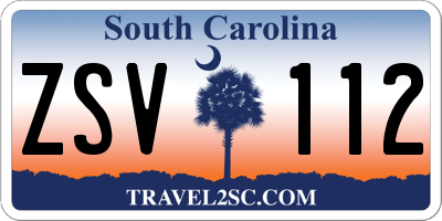 SC license plate ZSV112