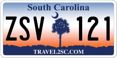 SC license plate ZSV121