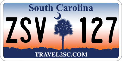 SC license plate ZSV127
