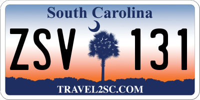 SC license plate ZSV131