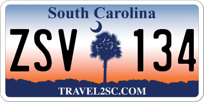 SC license plate ZSV134