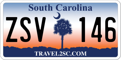 SC license plate ZSV146