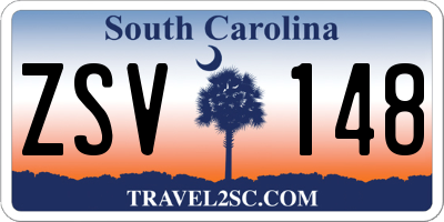 SC license plate ZSV148