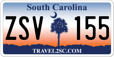 SC license plate ZSV155