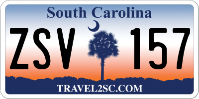SC license plate ZSV157