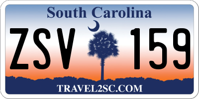 SC license plate ZSV159