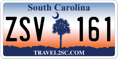SC license plate ZSV161