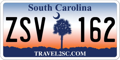 SC license plate ZSV162