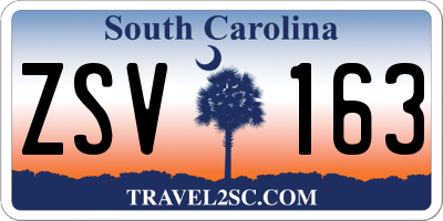 SC license plate ZSV163