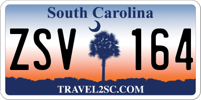 SC license plate ZSV164